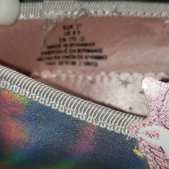 UNICORN FLAT SLIPPERS Girls size 9.5 - Picture 5 of 7